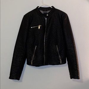 Black leather jacket